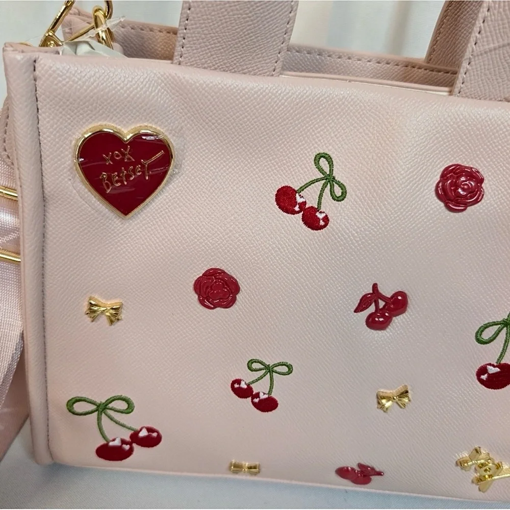 NWT Betsey Johnson Xonora 3-Way Studded Satchel Tote Bag - Picture 13 of 14